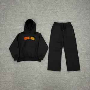 Conjunto Deportivo de Invierno para Hombre, Sudadera con Capucha y Pantalones de Chándal, Mezcla de Poliéster y Algodón Transpirable, Estampado - Product Image 4