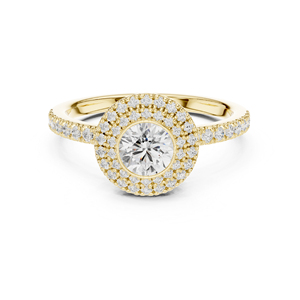 แหวนเพชรทรงกลมทองคำ 14K สำหรับสวมใส่ทุกวัน |   เพชรที่เพิ่งเพาะเลี้ยง - Product Image 1