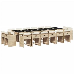 Ensemble de 16 pièces pour salle à manger de jardin en beige, noir, crème et blanc - Product Image 2