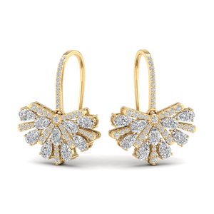 REYES Pendientes de Lujo de Plata de Ley 925 con Moissanita y Oro Amarillo de 14K/18K para Mujer, Joyería Fina - Product Image 1
