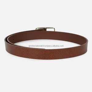 Ceinture pour homme en cuir véritable, simple, décontractée, rétro, de 3,5 cm de large, avec boucle à ardillon, accessoires de mode polyvalents - Product Image 6