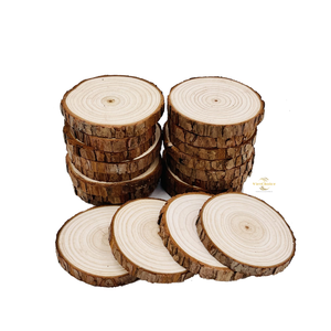 Tranches de bois de pin rondes faites à la main, bois massif naturel, style rustique pour les travaux manuels, la décoration de table et les projets créatifs - Product Image 5