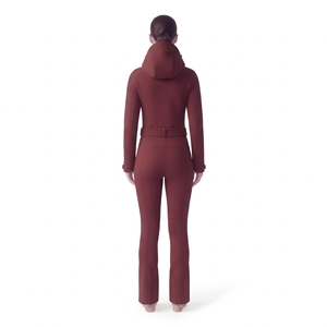 Combinaison de ski une pièce pour femme, imperméable, coupe-vent, chaude, à capuche, avec fermeture éclair, pour sports d'hiver, combinaison de plein air - Product Image 4