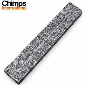 Barra de Acero de Damasco Hecha a Mano con Patrón de Pluma, Longitud Total de 12 Pulgadas, Ancho de 2 Pulgadas, Grosor de 5 mm, Gran Venta, Tendencia - Product Image 1