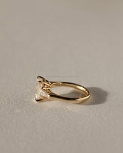 Igi/gia แล็บตัดเพชรวินเทจ14K สีเหลืองแหวนแต่งงาน/งานหมั้นใส่ได้ทั้งชายและหญิงสีขาวทองคุณภาพดีสำหรับงานปาร์ตี้ครบรอบ-คุ้มค่า - Product Image 2