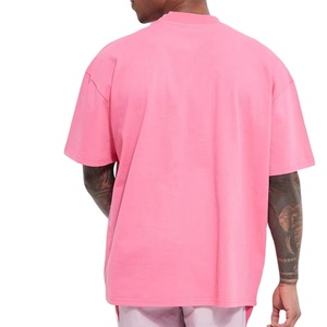 Precio al por mayor Regular Fit manga corta Camiseta cuello redondo de los hombres de alta calidad transpirable liso hombro caído camiseta - Product Image 2