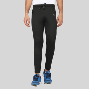 Pantalon de survêtement sport bleu à quatre voies avec bande latérale, logo personnalisable, impression HD, délavage coloré, 100 % polyester, séchage rapide, tailles homme M/L/XL - Product Image 1