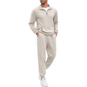 Men's Tracksuit 2 Piece Quarter Zip Sweatsuit <b>Sets</b> Casual Athletic Running Jogging Suits - Product Image 1