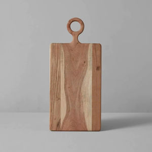 Tabla de cortar de madera de corte plano para una preparación precisa de alimentos que permite resultados de corte consistentes - Product Image 1