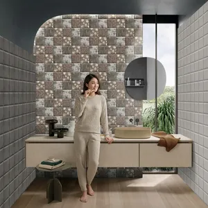 Azulejos cerámicos de alto brillo Terallino 600x1200, azulejos de pared con brillo cristalino para proyectos inmobiliarios, diseño de interiores y hoteles - Product Image 3