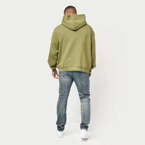 Sudadera Unisex Oversize de Algodón con Logo Personalizado, Tejido French Terry Pesado, Hombros Caídos, Sin Cordón, Diseño Liso Teñido - Product Image 3