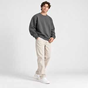 Pullover Sweatshirt Low MOQ <b>Mens</b> <b>Tops</b> Outdoor Side Zipper OEM ODM Regular Fit Split Hem Blank <b>Henley</b> Collar Sherpa Sweatshirt - Product Image 4