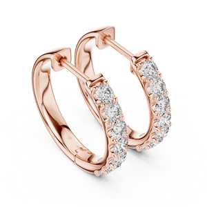 Clowy Ears Brilliant 14K Moissanite Gold Diamond Hoop Pendientes Gold Plated Zircon Jewelry para mujeres - Product Image 4