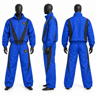 Ensemble de survêtement d'hiver pour homme 100 % polyester, coupe-vent à manches longues, blocs de couleur, fermeture éclair intégrale, faible MOQ, prix abordable, haute qualité
