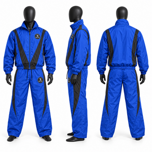 Ensemble de survêtement d'hiver pour homme 100 % polyester, coupe-vent à manches longues, blocs de couleur, fermeture éclair intégrale, faible MOQ, prix abordable, haute qualité - Product Image 5