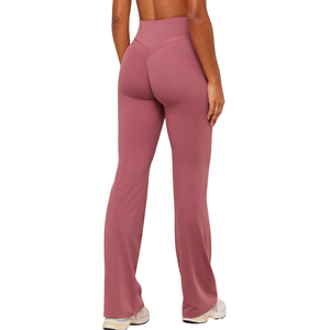 High Waisted Custom Flare Yoga Pant Women Bootcut Gym Leggings Wide Leg Workout Tights Soft <b>Tummy</b> <b>Control</b> Pants Sportswear - Product Image 2