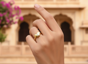 HandMade Custom Design 10k <b>Gold</b> Minimalist butterfly Ring <b>Manufacturer</b> VVS1 Lab Grown Diamond Stacking Ring for Women - Product Image 5
