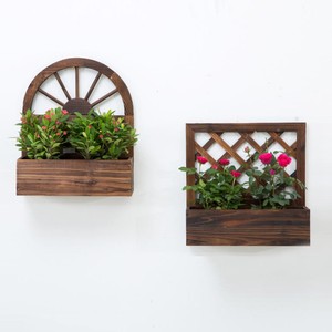 Support mural en bois pour plantes suspendues, étagère à plantes en forme d'échelle, décoration de balcon pour jardin vertical extérieur, fabriqué au Vietnam - Product Image 3