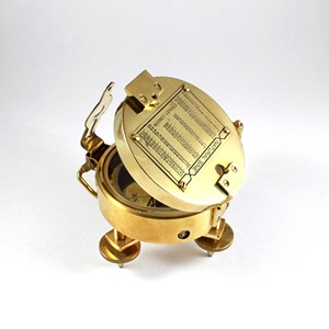 เข็มทิศโบราณสีน้ำตาลเข้มแบบโบราณกระเป๋าโลหะเครื่องมือนำทางสำหรับเดินป่าตั้งแคมป์ล่าสัตว์กิจกรรมกลางแจ้ง - Product Image 3