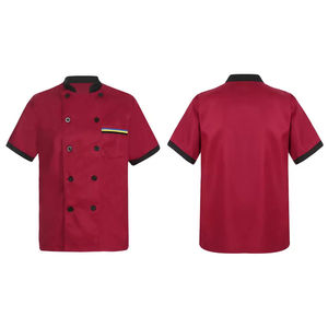 Uniformes de chef en polyester et coton noir à manches longues 2025, chemise de chef pour hôtel, restaurant, cuisine - Product Image 1