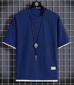 เสื้อยืดแฟชั่นผู้ชายทรงสลิมฟิต ผ้าฝ้าย 100% แขนสั้น คอกลม แห้งเร็ว ระบายอากาศดี ผ้าลายวาฟเฟิล ทันสมัย สำหรับฤดูร้อน - Product Image 6