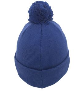 Gorro de Punto Gris Unisex con Pompón, Gorro de Invierno con Borde, Color Sólido, Estilo Casual, Talla Adulto 56-58CM, Material Acrílico, Venta al Por Mayor - Product Image 5