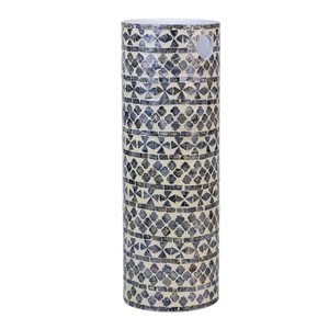 Vase moderne minimaliste en nacre, style nordique, vase à fleurs incrusté de coquillages blancs pour la décoration de bureau - Product Image 5