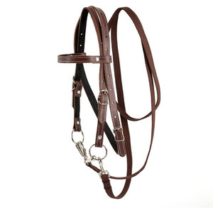 Brida de Cuero Premium Hecha a Mano con Riendas de Roper, Forma Anatómica y Acolchado Suave Ajustable con Bocado de 5 Pulgadas - Product Image 2