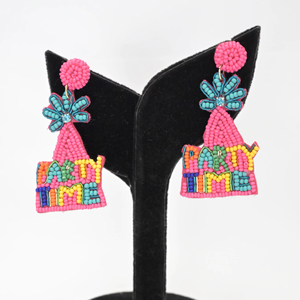 Pendientes Colgantes de Calidad de Exportación con Diseño Temático de Celebración, Cuentas Multicolores Brillantes, para Mujer - Product Image 1
