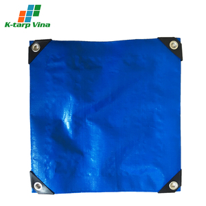 Bâche imperméable bleue et blanche de haute qualité pour tente extérieure avec œillets, tissu tissé de poids moyen, style uni, vente en gros - Product Image 6