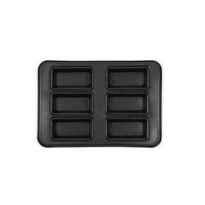 Molde Clásico para Pastel Financier de 6 Cavidades, Rectangular, en Forma de Barra de Oro, Antiadherente, con Revestimiento de Doble Cara, de Acero al Carbono, Apto para Horno - Product Image 1