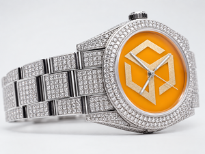 Reloj de Lujo con Incrustaciones de Diamantes Moissanite en Acero Inoxidable para Hombre y Mujer, Reloj de Pulsera Moderno - Product Image 3