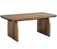Table basse moderne en bois de style nordique avec tiroirs de rangement, design à panneaux pliables, mobilier de salon, provenance Inde