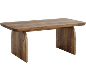 Table basse moderne en bois de style nordique avec tiroirs de rangement, design à panneaux pliables, mobilier de salon, provenance Inde - Product Image 5