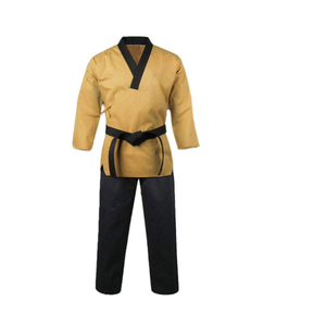 Tenues d'arts martiaux, uniforme de karaté, de judo, de taekwondo, couleur unie, taille ajustable, chemises et pantalons pour adultes - Product Image 1