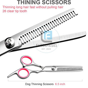 New Design Stainless Steel Hair Styling <b>Thinning</b> Scissors High Quality Durable Lightweight Right-Handed Barber Use - Product Image 2