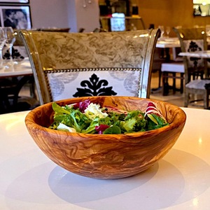 Bol à salade en bois naturel ILAHI, écologique, en bois d'acacia, style vintage, logo personnalisé, pour mariage, ustensiles de cuisine, vaisselle, en stock - Product Image 3