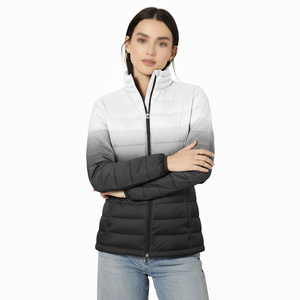 เสื้อแจ็คเก็ตพัฟเฟอร์สำหรับผู้หญิง ฤดูหนาว เสื้อโค้ทบับเบิ้ลน้ำหนักเบา เสื้อแจ็คเก็ตขนเป็ดแบบกำหนดเอง OEM ขายส่งแบบไม่มีลาย - Product Image 4