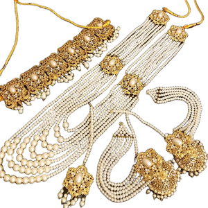 Afghan Multi Color Navratna Style Crystal Floral Vine <b>Necklace</b> Set With Vibrant Emerald <b>Ruby</b> And Amethyst Rectangula - Product Image 3