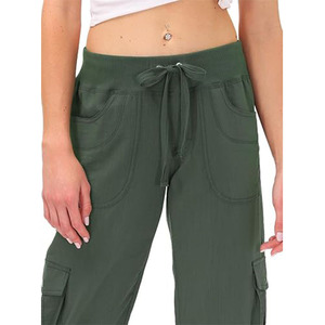 Wholesale <b>Women's</b> Cotton Breathable <b>Capri</b> <b>Shorts</b> Stretch Sports Workout Yoga Running Exercise Training Performance Drawstring - Product Image 4