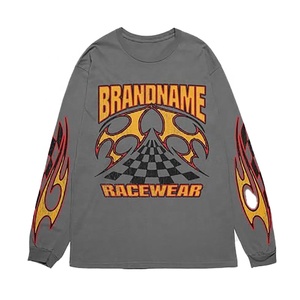 Ensemble streetwear pour homme personnalisé avec nom de marque, sweat-shirt à manches longues, jogging, capuche, imprimé flamme, vêtements d'automne de haute qualité - Product Image 5
