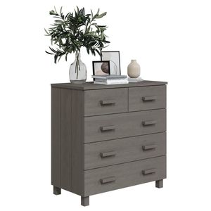 Credenza HAMAR grigio chiaro in legno massello pino 31.1 "x 15.7" x 31.5" - Product Image 6
