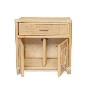 <b>Rainbow</b> & Heart Inlay Rattan Kids Wardrobe, Whimsical Handcrafted Wicker <b>Storage</b> with Delicate <b>Drawer</b> Detail - Product Image 2