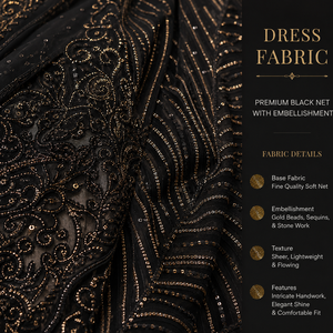 Luxury Black <b>Art</b> Deco Beaded Mermaid Evening Gown for Women | Feather Shoulder Formal Party Dress | Elegant Red Carpet Wear - Product Image 4
