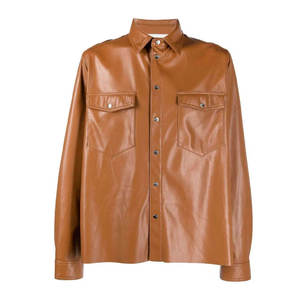 Chemises en cuir pour hommes à porter au quotidien, coupe confortable, légères, matière de qualité supérieure, adaptées pour le bureau et les tenues décontractées - Product Image 1