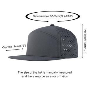 Gorra Unisex de 6 Paneles con Cierre a Presión, Malla Transpirable, Visera Plana Ajustable, Color Sólido, para Actividades al Aire Libre - Product Image 3