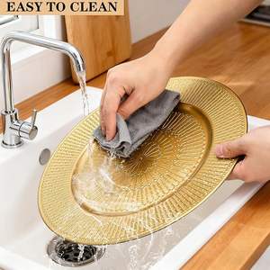 Assiette de Présentation Moderne en Acier Inoxydable pour Table de Dîner Vintage avec Décoration Centrale Élégante et Intemporelle, Écologique - Product Image 5