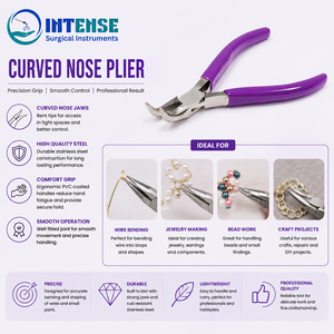 Alicates Profesionales de Punta Curva para Joyería, Acero Inoxidable, Herramienta Manual para Doblar Alambre y Hacer Abalorios - Product Image 2