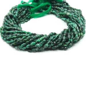 ลูกปัดมรกตแซมเบีย AAA ขายดี รูปทรงวงรีเรียบ ขนาด 13 นิ้ว ความยาว 4x6-5x7 มม. ลูกปัดมรกตธรรมชาติ สำหรับทำเครื่องประดับ - Product Image 6