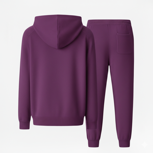 Nouvel ensemble sportif décontracté pour homme, effet délavé, deux pièces : sweat à capuche et pantalon de survêtement avec poches, respirant - Product Image 2